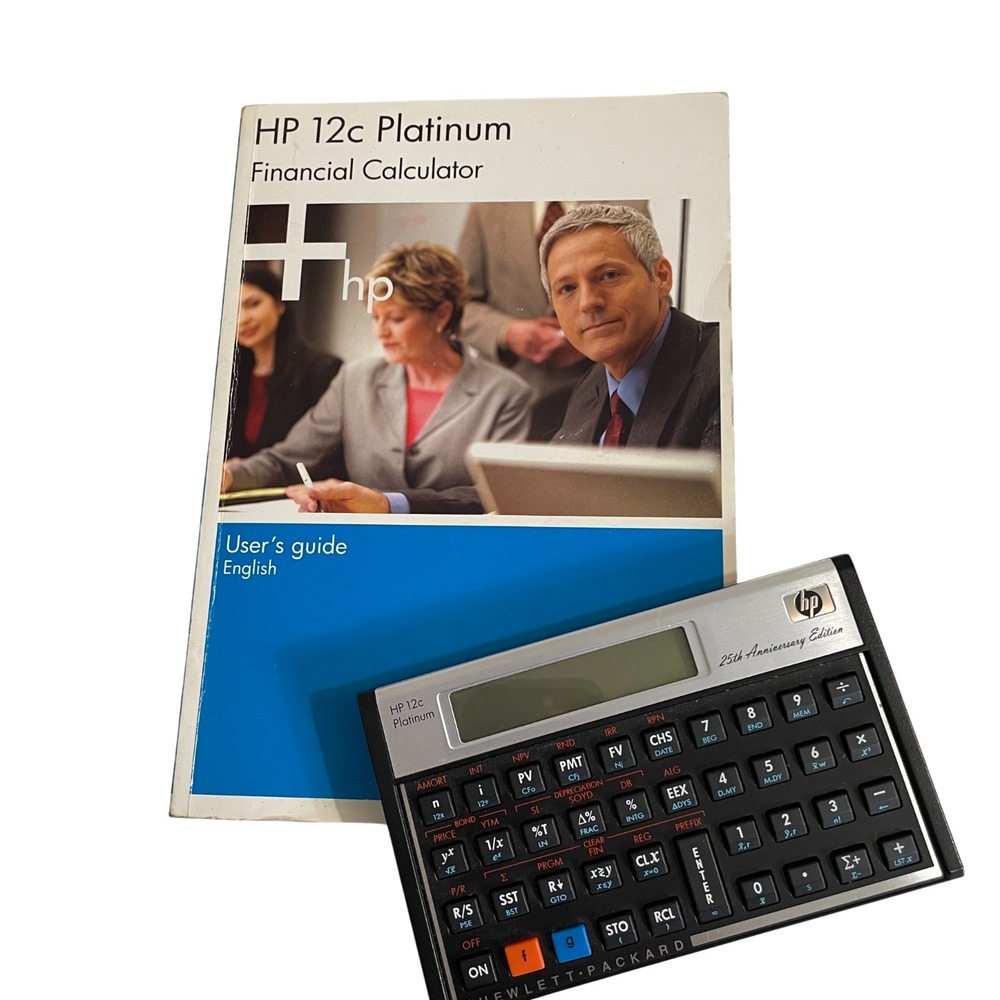 HP 12C Financial Calculator and Book Works 25th Anniversary Edition